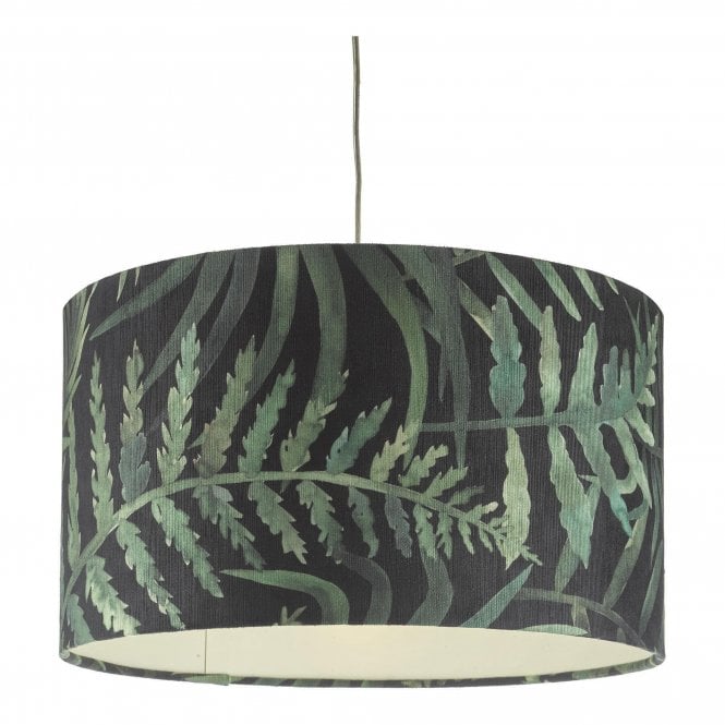 BAMBOO Easy Fit Ceiling Shade Green Leaf Print Large 49cm
