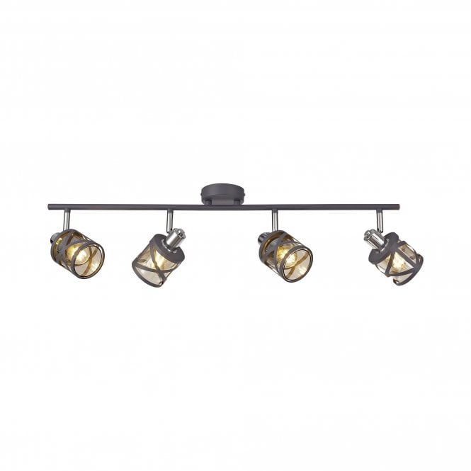 BANDEAU Matt Grey/Polished Chrome/Cognac Spotlight Bar