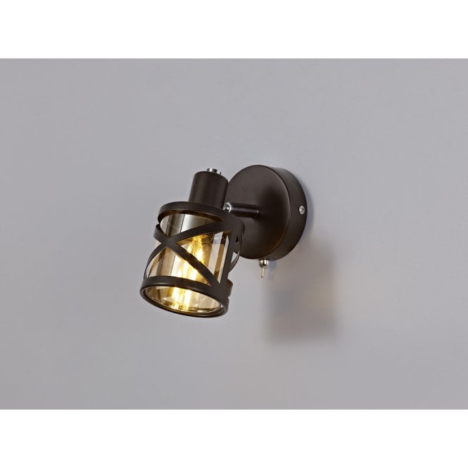 BANDEAU Oiled Bronze/Polished Chrome/Amber Spotlight