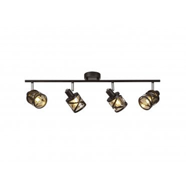 BANDEAU Spotlight Bar Oiled Bronze/Polished Chrome/Amber