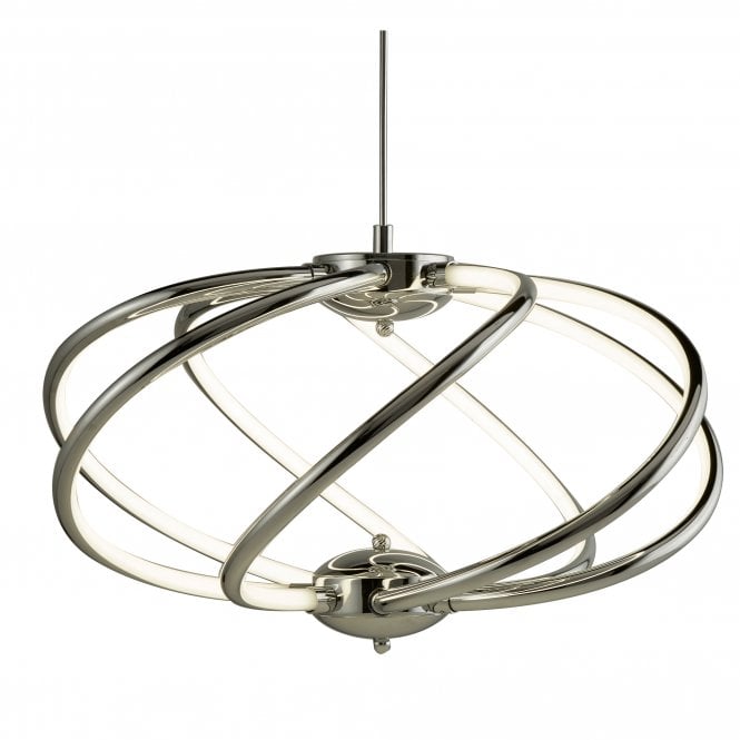 BARDOT Dimmable 7 Curved Arm Led Pendant Chrome