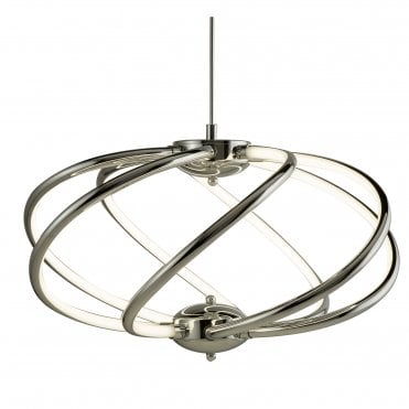 BARDOT Dimmable 7 Curved Arm Led Pendant Chrome