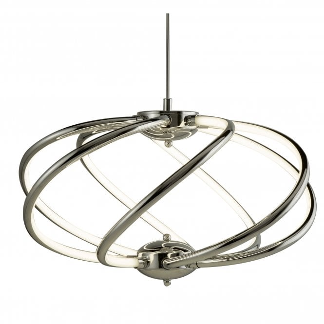 BARDOT Dimmable 7 Curved Arm Led Pendant Chrome