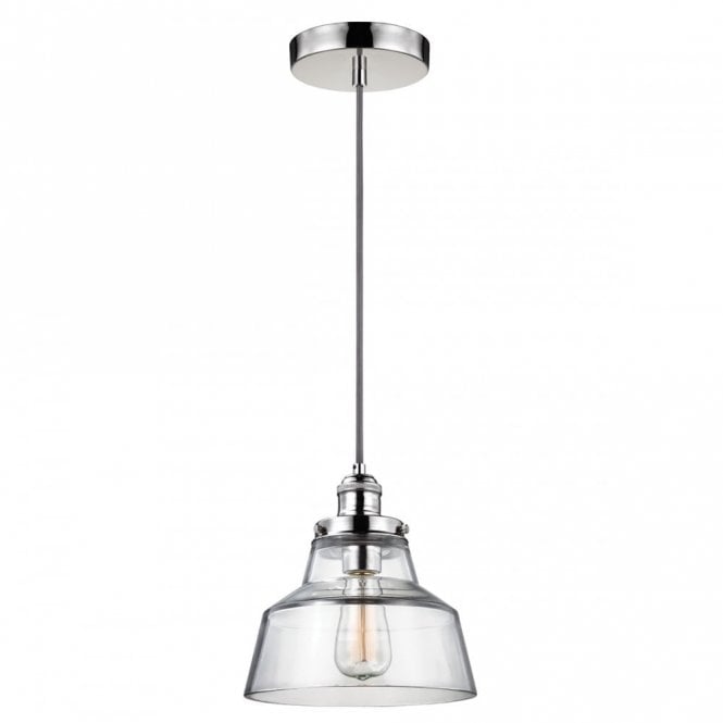 BASKIN 1 Light Pendant Polished Nickel