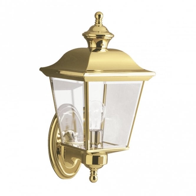 BAY SHORE Traditional Exterior Wall Lantern Polished Brass