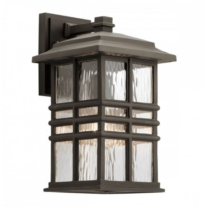BEACON Large Square Exterior Wall Lantern in Bronze