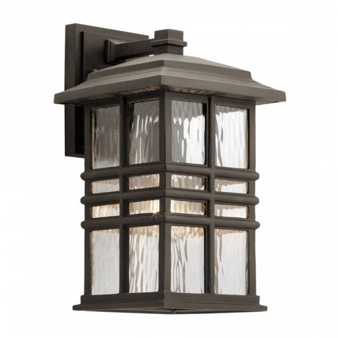 BEACON Large Square Exterior Wall Lantern in Bronze