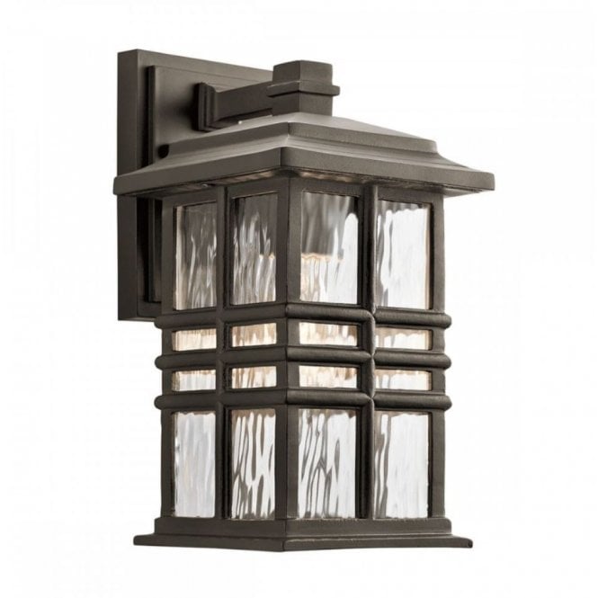 BEACON Small Square Exterior Wall Lantern in Bronze