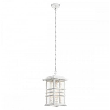 Square Chain Lantern In White
