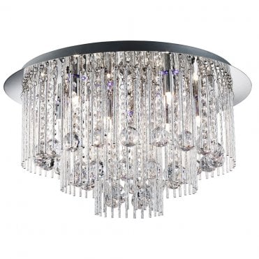 8 Light Crystal LED Ceiling Light