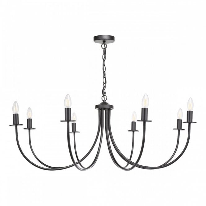 Becca 8 Light Ceiling Pendant - Matte Black (Fitting Only)