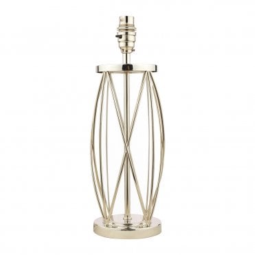 Small Table Lamp Polished Nickel Glass Base Only