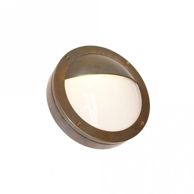 BEGAWAN - Bathroom 27Cm Semi Flush Wall Light In Antique Brass