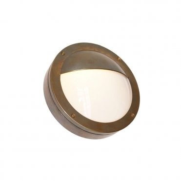BEGAWAN - Bathroom 27Cm Semi Flush Wall Light In Antique Brass