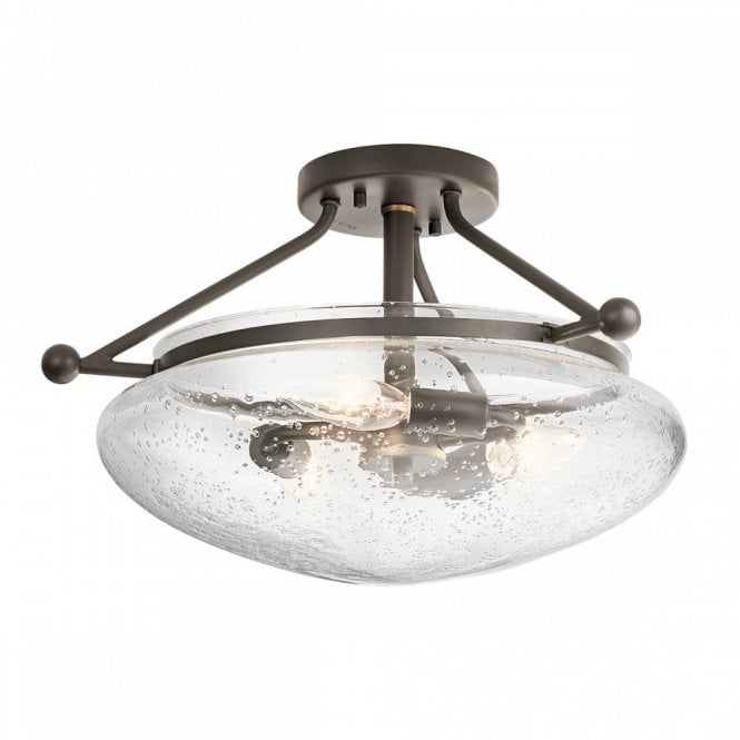 BELLE 3 Light Semi-Flush Mount Bronze