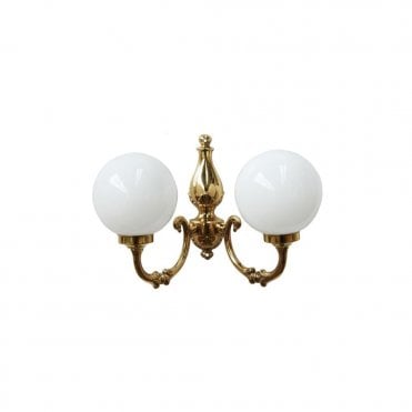 BEN - 2 Arm Traditional Wall Light In Polished Brass