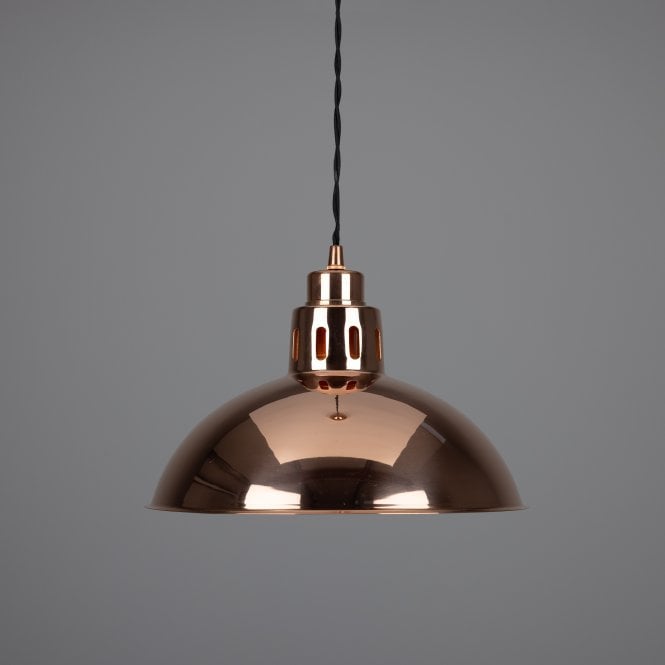 BERLIN - Vintage Copper Ceiling Pendant Light In Polished Copper