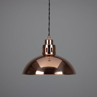 BERLIN - Vintage Copper Ceiling Pendant Light In Polished Copper