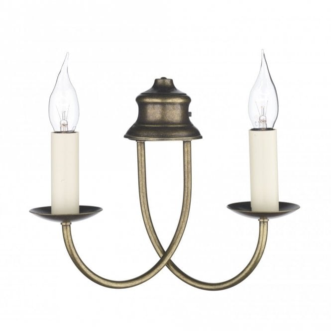 BERMUDA - Aged Brass Double Wall Light