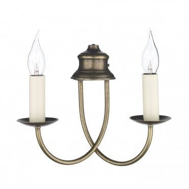 BERMUDA - Aged Brass Double Wall Light