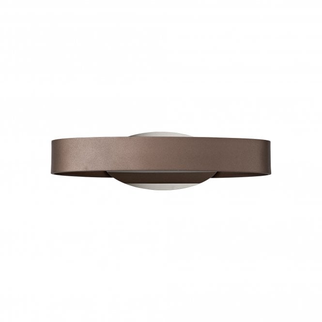BETSY LED Wall Light in Satin Brown with Polished Chrome