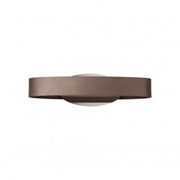 BETSY LED Wall Light in Satin Brown with Polished Chrome