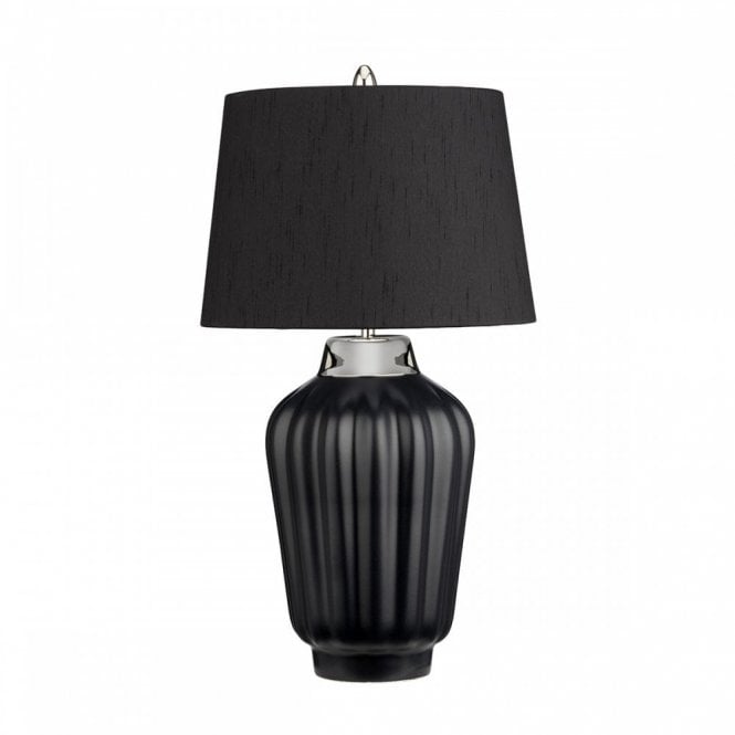 BEXLEY Table Lamp Black & Polished Nickel
