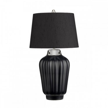 Table Lamp Black & Polished Nickel