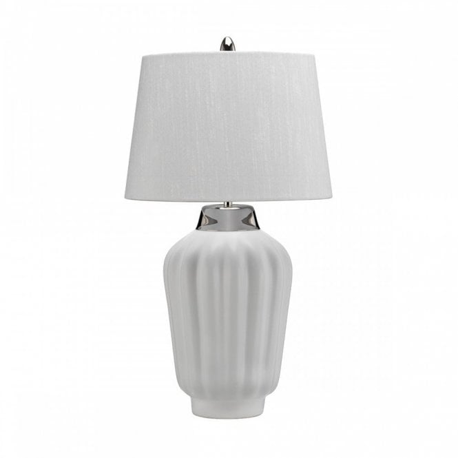 BEXLEY Table Lamp White & Polished Nickel