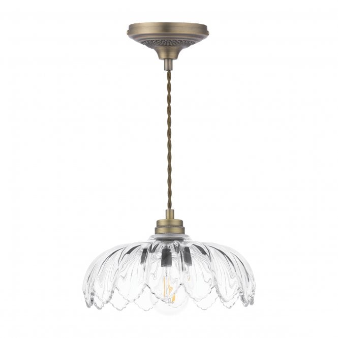 Bexwell Pendant Matt Antique Brass and Glass