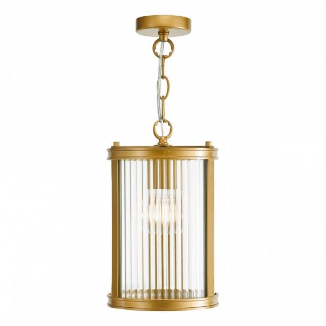 Bianka Pendant - Bronze with Ribbed Glass