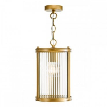 bronze ceiling pendant with ribbed glass