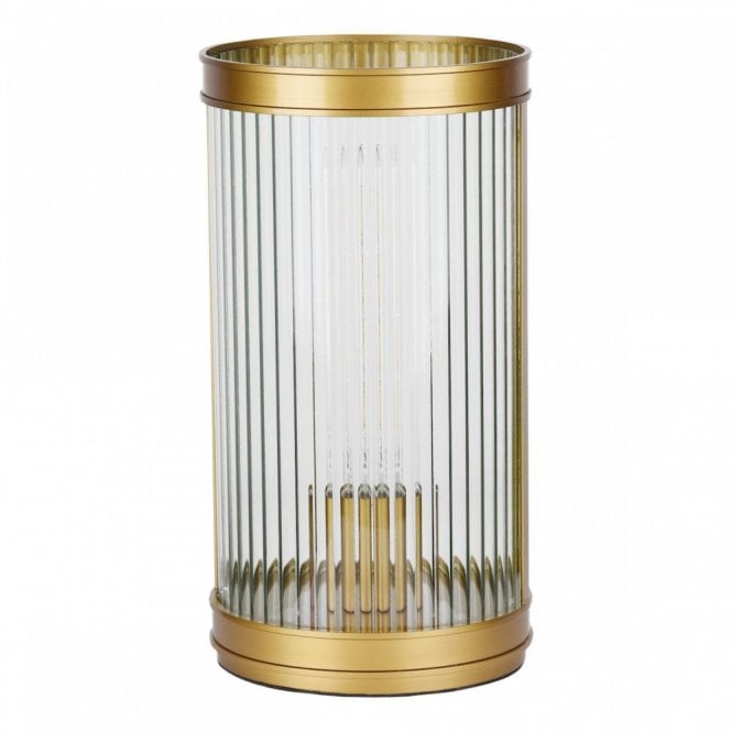 Bianka Table Lamp - Bronze with Ribbed Glass
