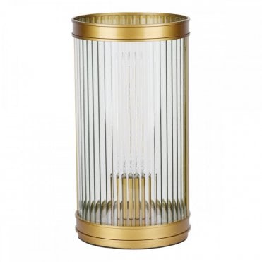 Bianka Table Lamp - Bronze with Ribbed Glass