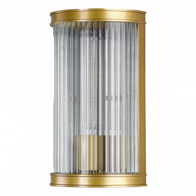 Bianka Wall Light - Bronze with Ribbed Glass