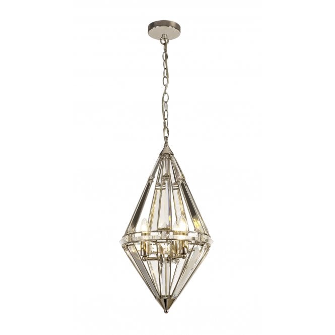 BIJOUX Ceiling Pendant Light Polished Nickel Teardrop Shaped