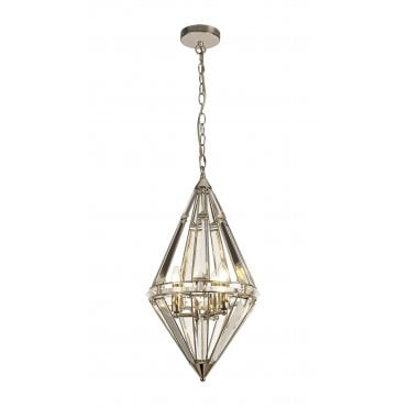 BIJOUX Ceiling Pendant Light Polished Nickel Teardrop Shaped