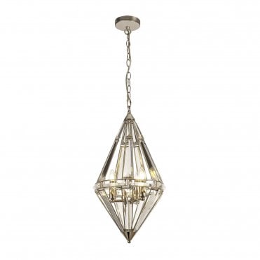 BIJOUX Ceiling Pendant Light Polished Nickel Teardrop Shaped