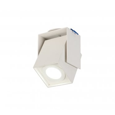 BLOCK 1 Light GU10 Spotlight Plate Sand White Cut Out: 62mm