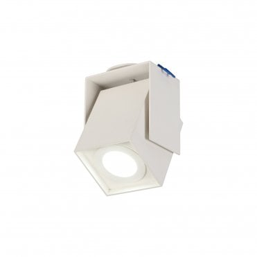 BLOCK 1 Light GU10 Spotlight Plate Sand White Cut Out: 62mm