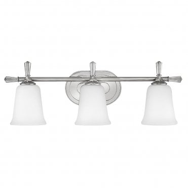 BLYTHE 3 Light Bar Light in White and Polished Chrome