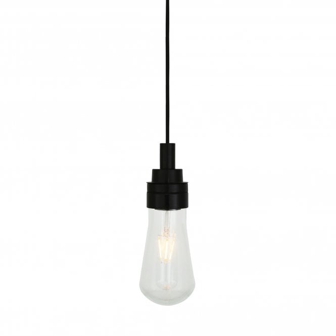 BO Industrial Bathroom Ceiling Pendant Matt Black