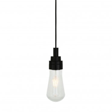 BO Industrial Bathroom Ceiling Pendant Matt Black