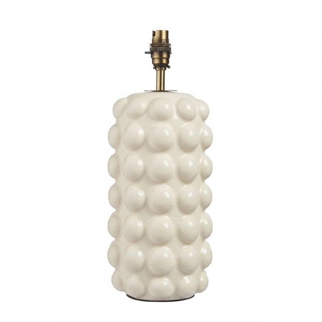 Bobble Ceramic Table Lamp - Vintage White Gloss (Base Only)