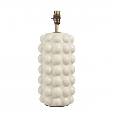 Bobble Ceramic Table Lamp - Vintage White Gloss (Base Only)