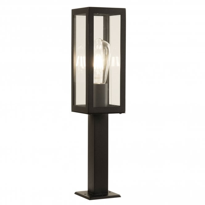 BOX - Outdoor Single Rectangle Head Post (45Cm Height) Black