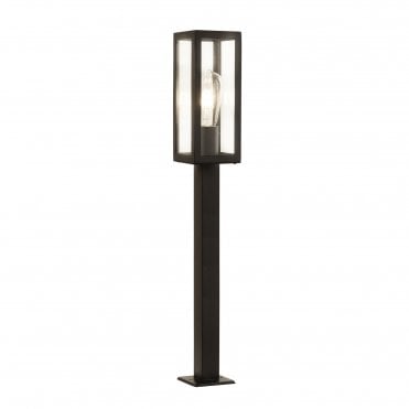 BOX - Outdoor Single Rectangle Head Post (90Cm Height) Black