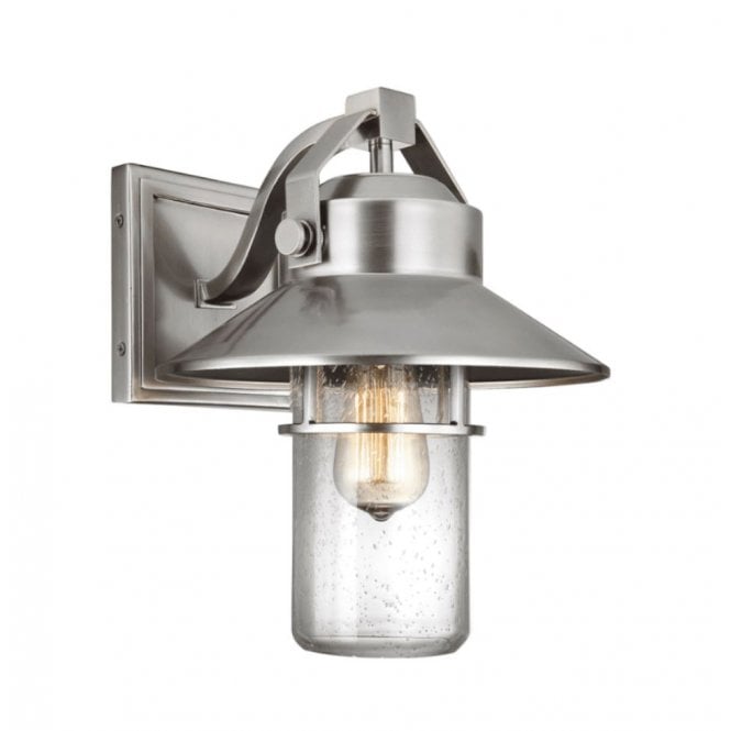 BOYNTON Medium Exterior Wall Lantern in Stainless Steel