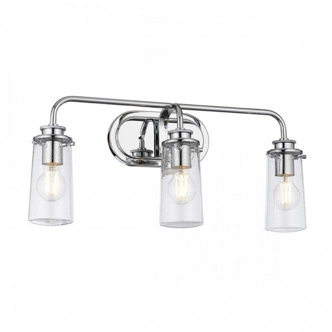 BRAELYN 3 Light Wall Light Polished Chrome For Bathrooms IP44 Rated