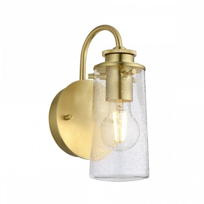 BRAELYN Wall Light Brushed Brass Brass For Bathrooms IP44 Rated